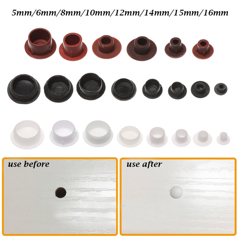 Furniture Hardware Decorative - 50 buah 5-16mm tutup lubang furnitur