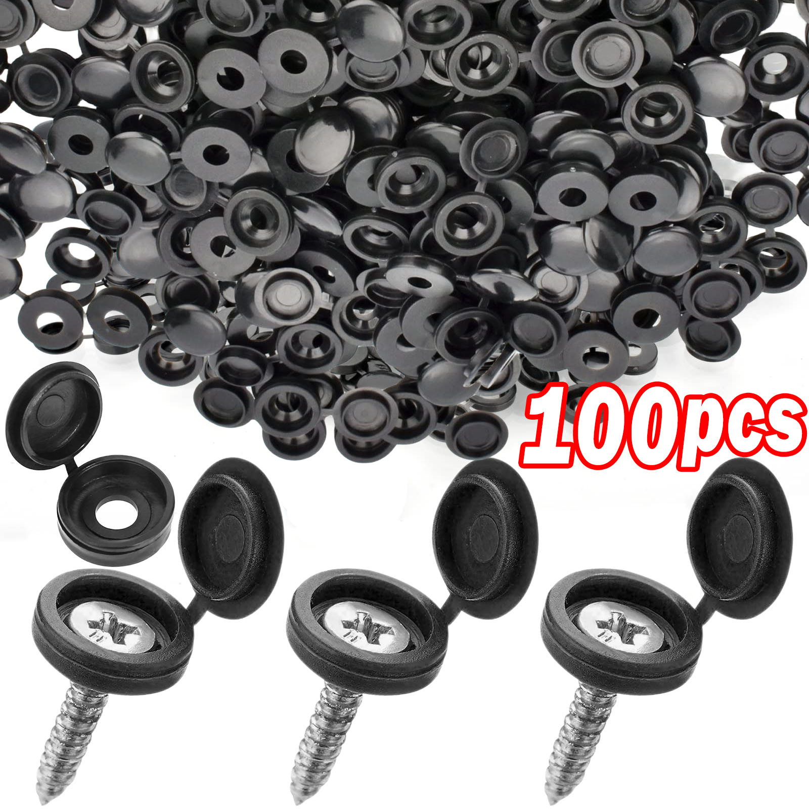 Furniture Hardware Hinges - 5/100 buah sarung tutup sekrup plastik