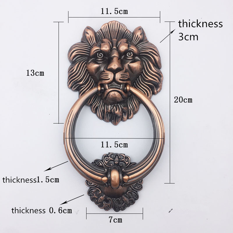 Furniture Hardware Decorative - Kenop Pintu Kepala Singa Perunggu Antik,