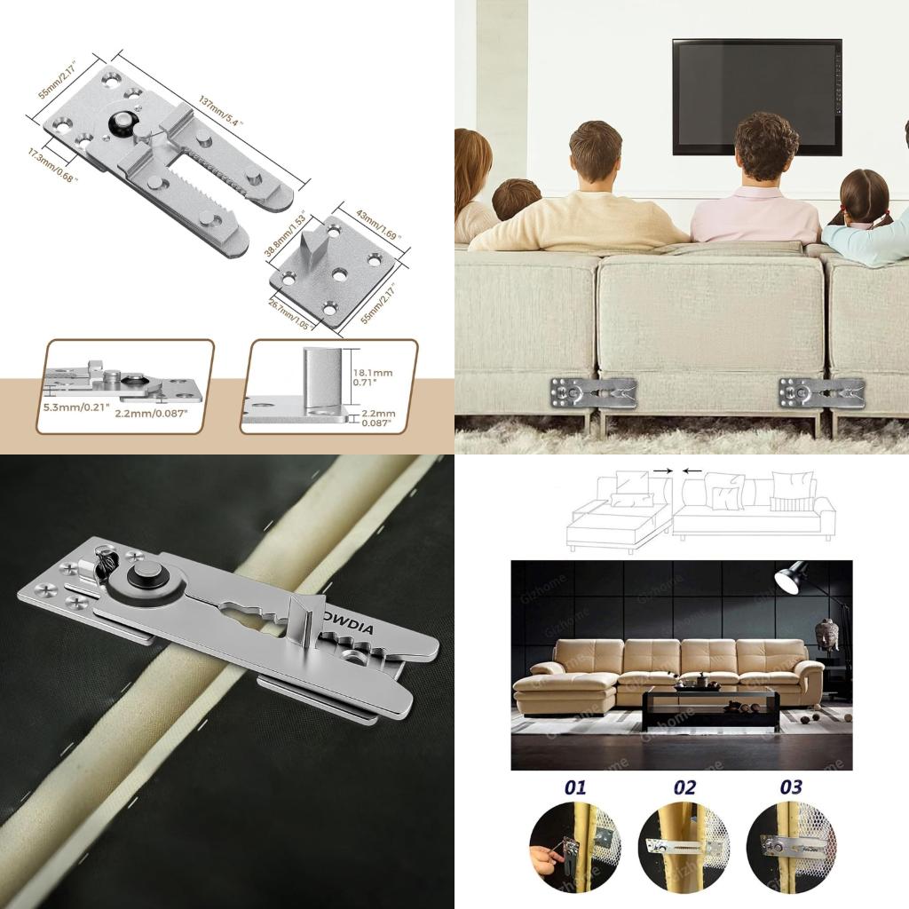 Furniture Interlocking Hardware - 6 Buah Bagian Penghubung Sofa Seksional
