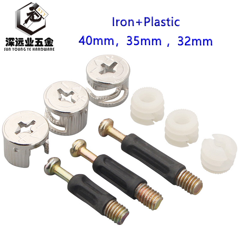 Furniture Hardware Nut - 10Set Penghubung Sisi Furnitur 40Mm 35Mm