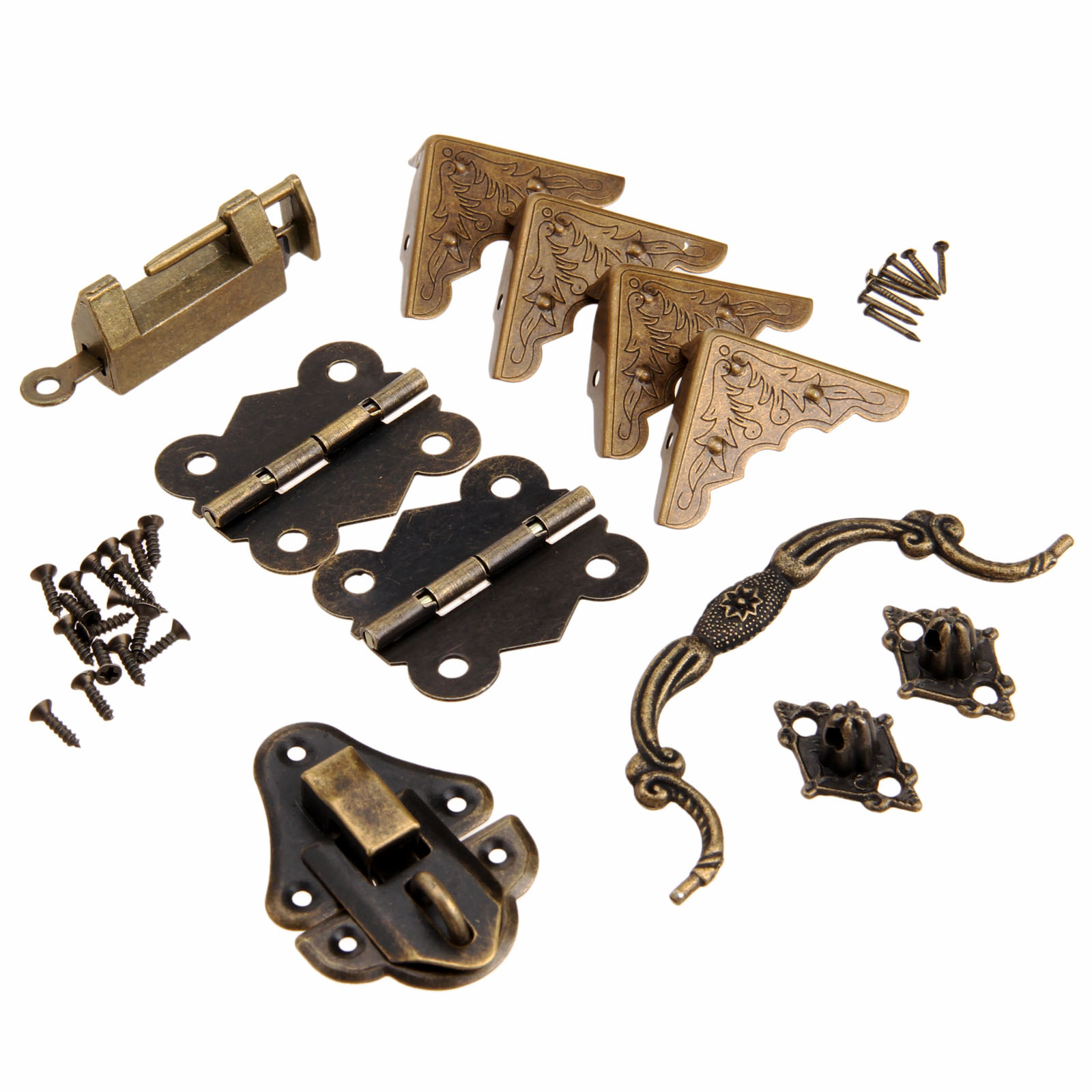 Furniture Hardware Hinges - 9 Buah/Set Perlengkapan Mebel Kuningan Cina
