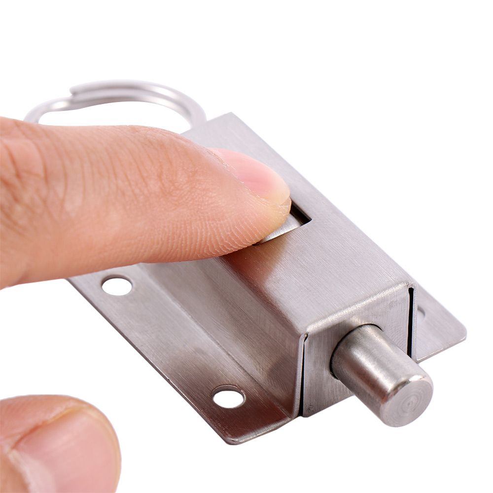 Barrel Bolt Slide - Baut Pengunci Pintu Geser dengan Tombol,