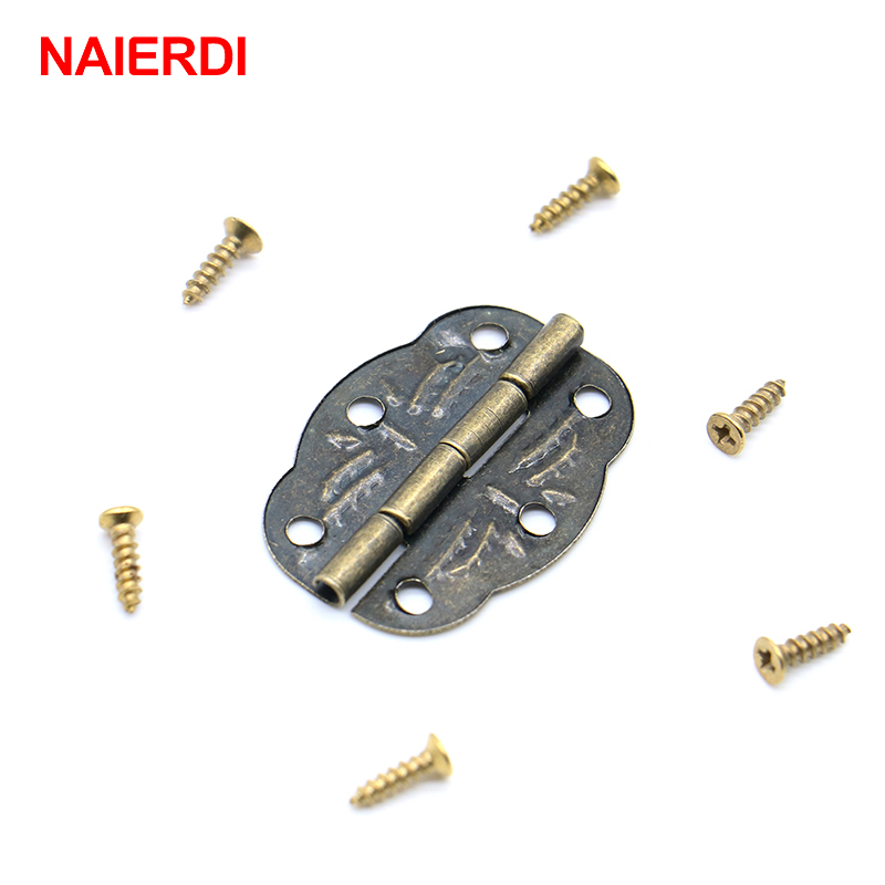 Furniture Hardware Vintage - 20Pcs NAIERDI Perunggu Engsel Dekorasi Kotak