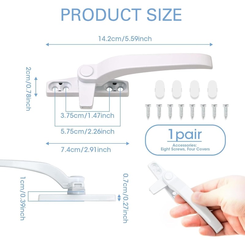 Pegangan Kunci Jendela Kaca 2  - Zinc Furniture Hardware ulasan dan harga