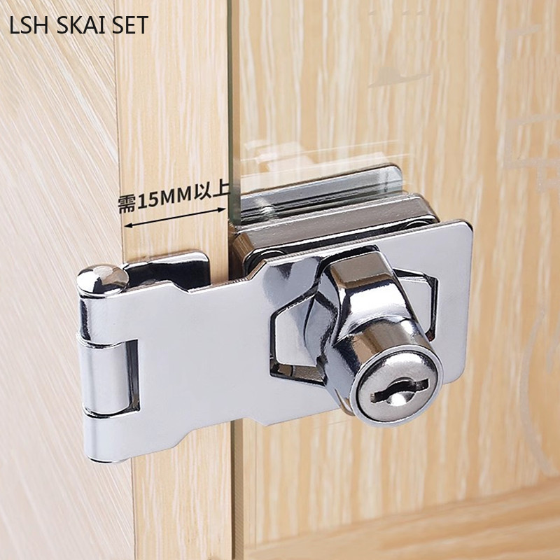 Kunci pintu kaca No-punch laya - Furniture Hardware Store ulasan dan harga
