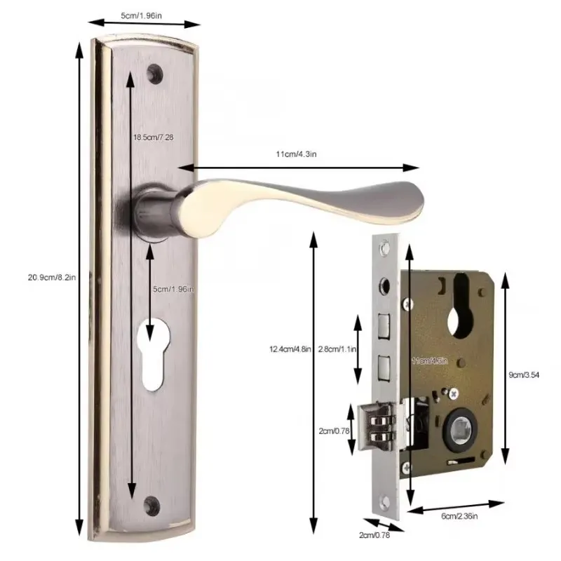 Kunci gagang pintu emas, kunci - Furniture Hardware Decorative ulasan dan harga