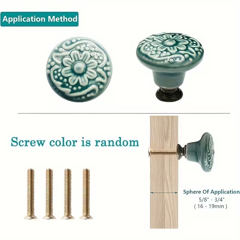 12 buah kenop kabinet keramik, - Furniture Hardware Nut ulasan dan harga