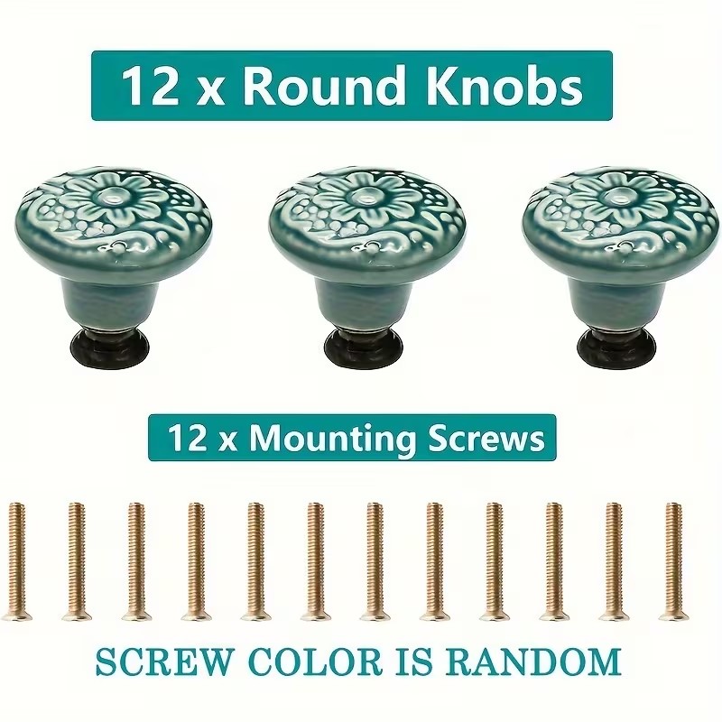 12 buah kenop kabinet keramik, - Furniture Hardware Nut ulasan dan harga