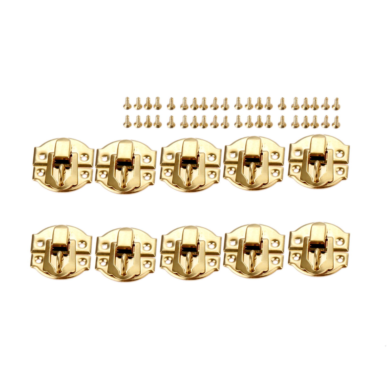 10 Buah Gesper Kotak Emas deng - Furniture Hardware Vintage ulasan dan harga