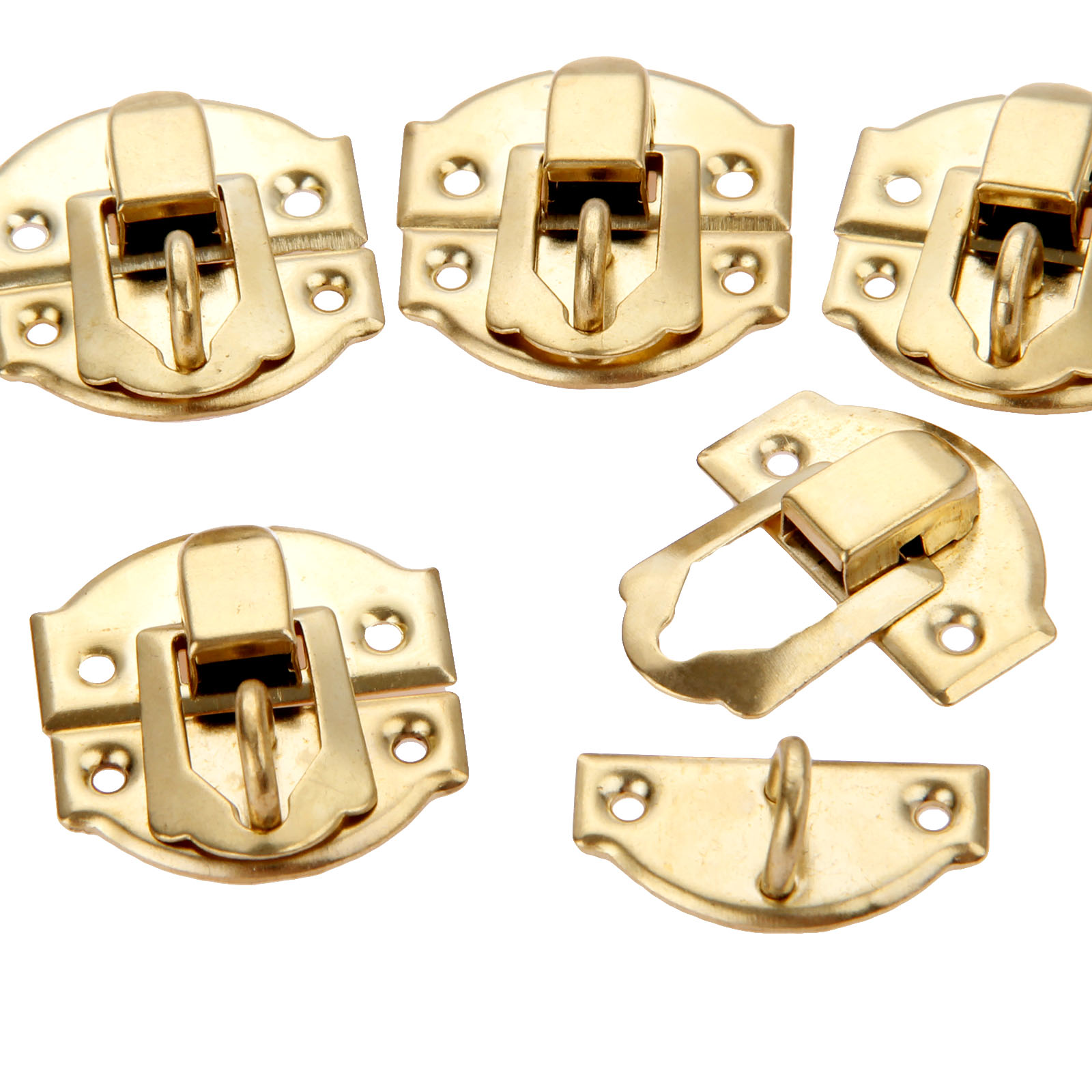 10 Buah Gesper Kotak Emas deng - Furniture Hardware Vintage ulasan dan harga