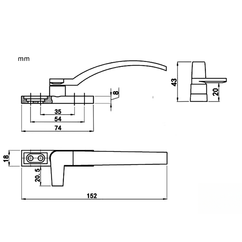 Pegangan jendela pengganti put - Zinc Furniture Hardware ulasan dan harga
