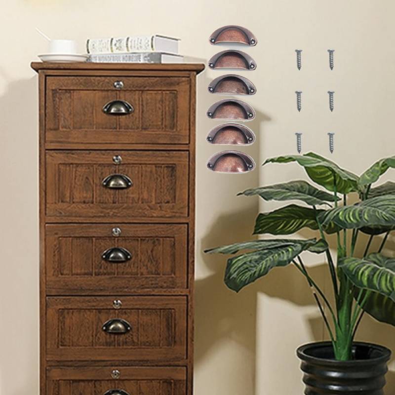 6 pegangan logam, kenop laci d - Furniture Hardware Items ulasan dan harga