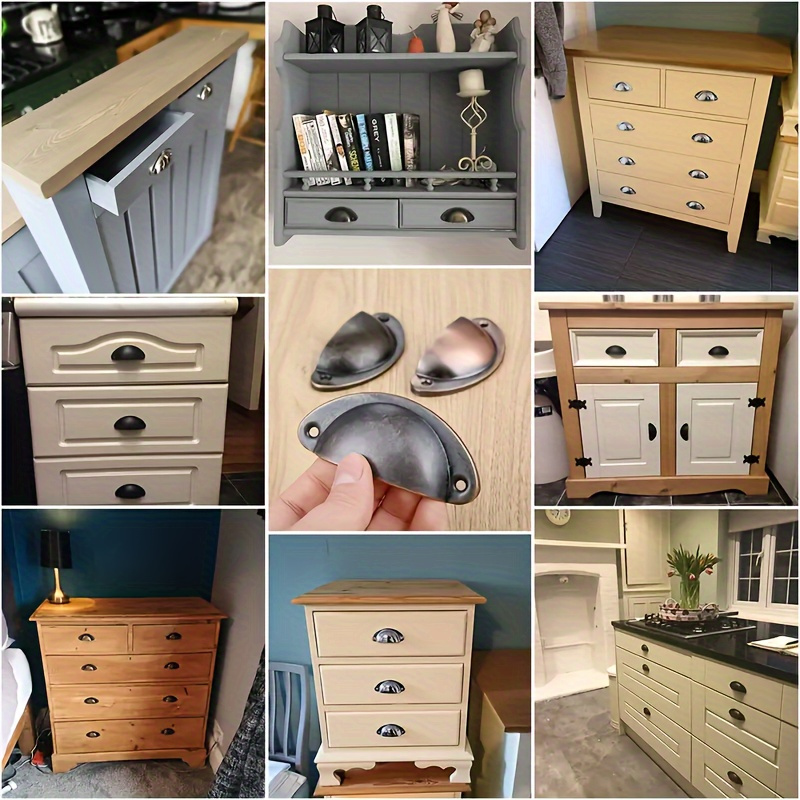 6 pegangan logam, kenop laci d - Furniture Hardware Items ulasan dan harga