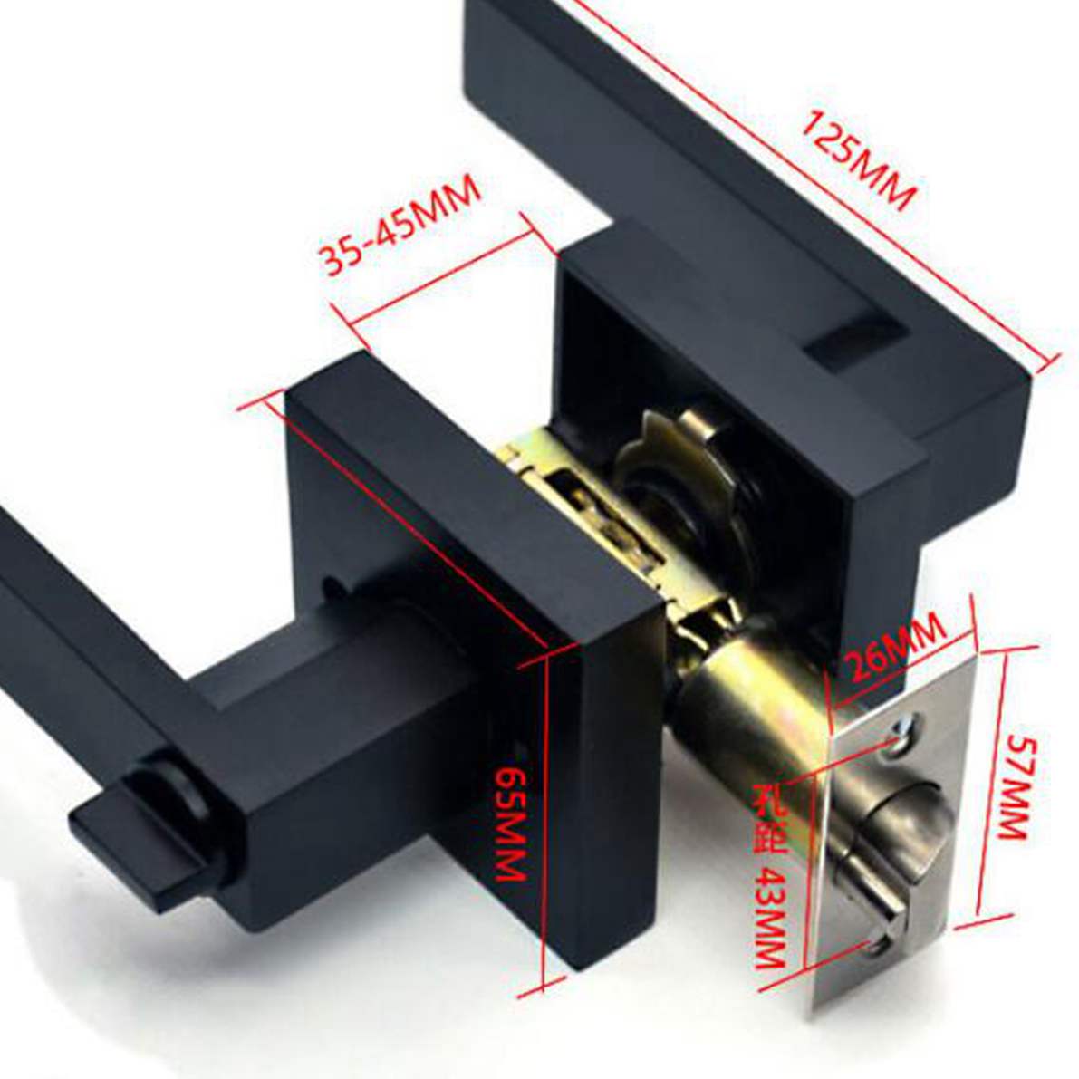 Kunci pegangan pintu hitam, sa - Zinc Furniture Hardware ulasan dan harga