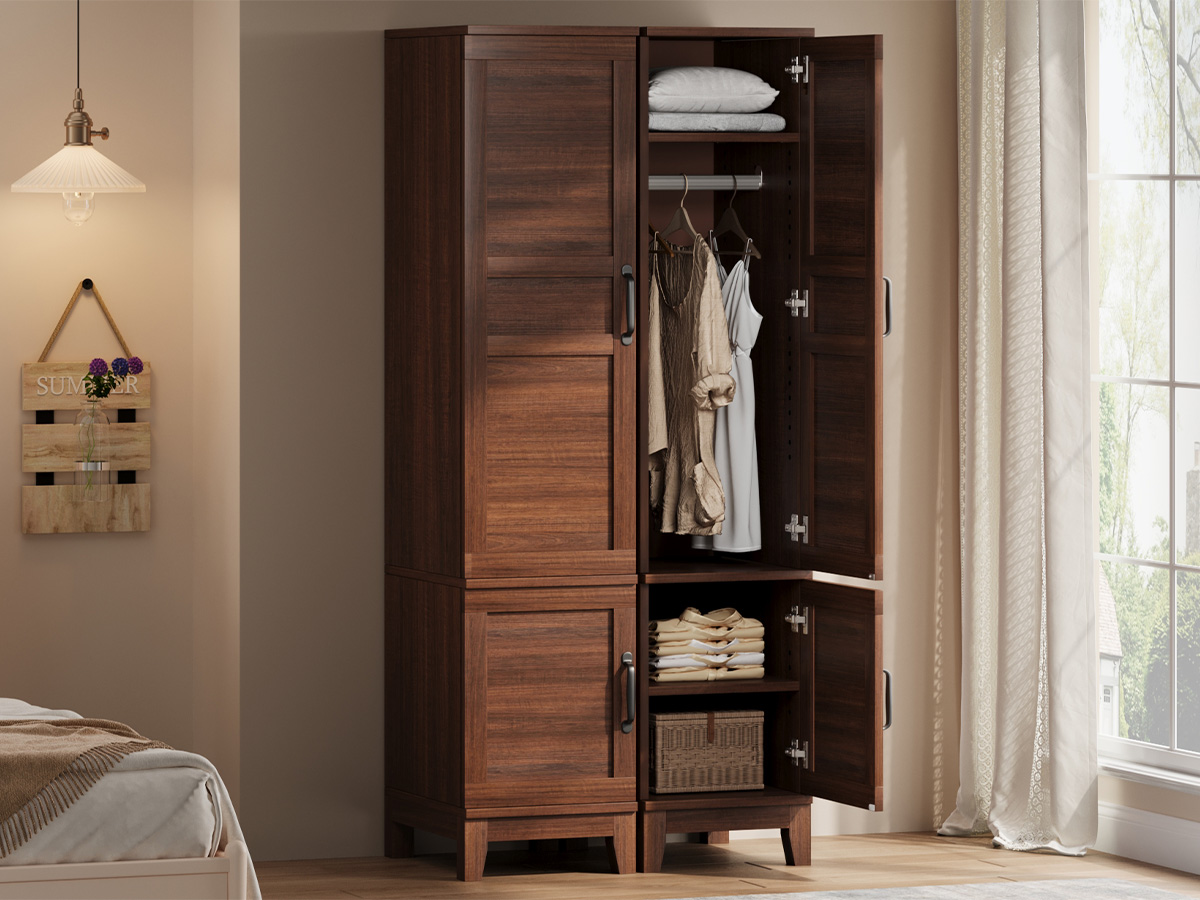Lemari Pakaian Kayu – Tinggi 7 - Furniture Hardware Hinges ulasan dan harga